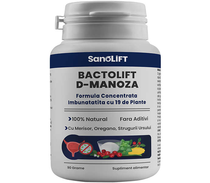 BactoLift D-Manoza: Actiune Tripla - Formula Imbogatita cu 19 de Plante