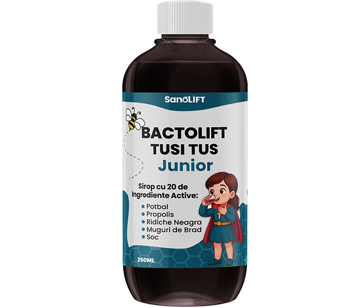 BactoLift Tusi Tus Junior - Sirop pentru Tuse Seaca & Productiva 100% Natural