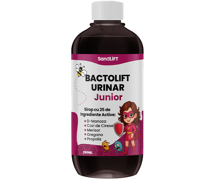 BactoLift Urinar Junior - Sirop pentru Infectii Urinare la Copii - 25 Ingrediente Naturale