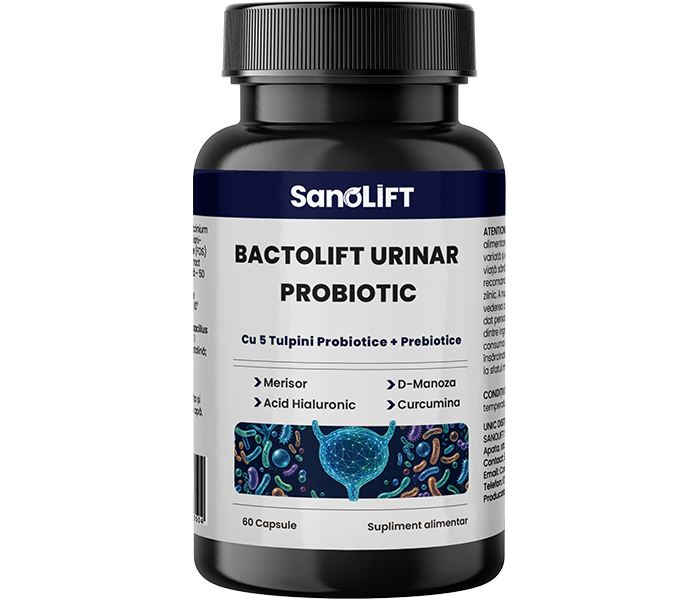 BactoLift Urinar Probiotic - Repopulează Flora Tractului Urinar cu 5 Tulpini Specifice