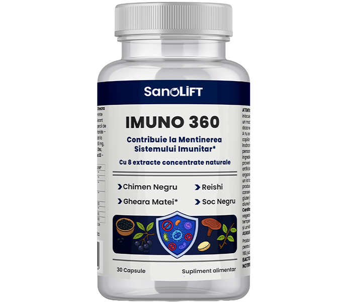 Imuno 360 -  Complex Imunitate Scazuta Adulti cu Chimen Negru & 7 Extrase Premium
